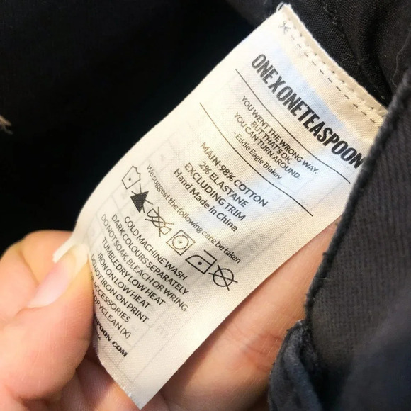 One x One Teaspoon Freebird II Distressed Black Skinny Jeans Women's 23 - Picture 9 of 9